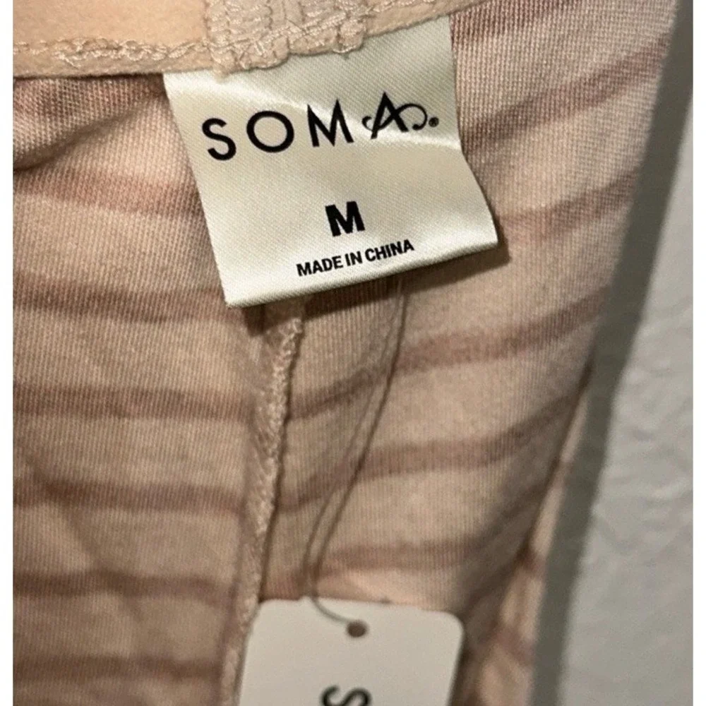 Soma Cool Nights Luxe Pajama Shorts Striped Sleepwear Size M 570311531